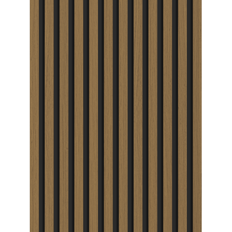 Mexen Lam-B falpanel fali 275 x 30 cm, HDF lap 4 mm, technikai furnér, Arany Teak - S100-275307-3015-014