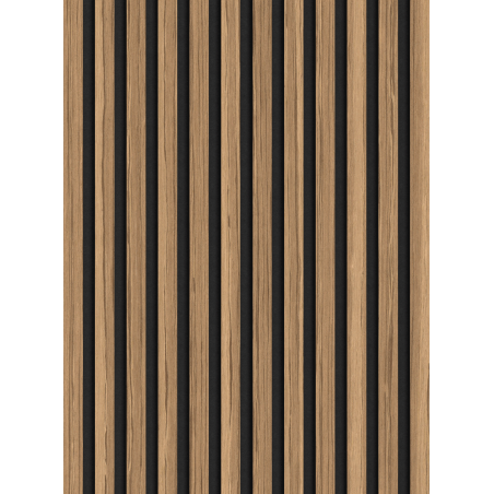 Mexen Lam-F lamelele de perete acustice 275 x 30 cm, fetru 8 mm, furnir tehnic, Nuc Deschis - S105-275307-3015-017