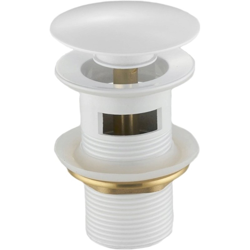 Mexen dop scurgere clic-clac rotund cu preaplin, alb - 79920-20