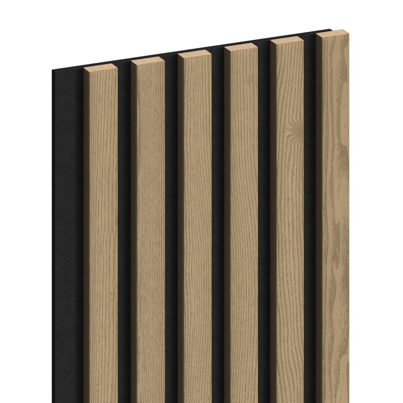 Mexen Lam-F lamele de perete acustice 275 x 30 cm, fetru 8 mm, furnir tehnic, Stejar Nobil - S105-275307-3015-004