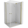 Mexen Mist-F Duo cabină de duș pliabilă 70 x 80 cm, transparent, aurie - 8A6-070L-080P-50-00