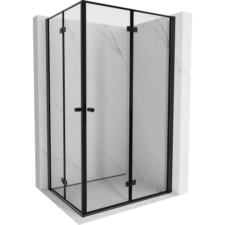 Mexen Mist-F Duo cabină de duș pliabilă 70 x 90 cm, cadru negru, negru - 8A6-070L-090P-70-70