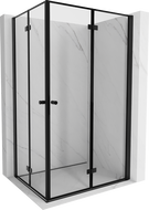 Mexen Mist-F Duo cabină de duș pliabilă dreapta 75 x 120 cm, cadru negru, negru - 8A6-075L-120P-70-70