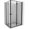 Mexen Mist-F Duo cabină de duș pliabilă 100 x 120 cm, cadru negru, negru - 8A6-100L-120P-70-70