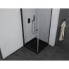 Mexen Pretoria cabină de duș cu deschidere batantă 80 x 80 cm, transparentă, neagră + cădiță Flat, neagră - 852-080-080-70-00-4?