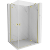 Mexen Mist H Duo cabină de duș batantă 70 x 115 cm, transparent, auriu periat - 8A5-070L-115P-55-00