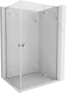 Mexen Mist H L Duo cabină de duș cu uși batante 70 x 75 cm, transparent, crom - 8A5L-070L-075P-01-00