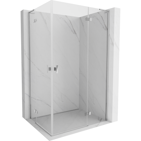 Mexen Mist H L Duo cabină de duș cu balamale 80 x 95 cm, transparent, crom - 8A5L-080L-095P-01-00