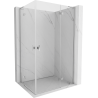 Mexen Mist H L Duo cabină de duș batantă 110 x 120 cm, transparent, crom - 8A5L-110L-120P-01-00