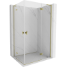 Cabină de duș Mexen Mist-H L Duo, de 70 x 75 cm, sticlă transparentă, aurie - 8A5L-070L-075P-50-00