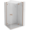 Mexen Mist-H L Duo cabină de duș pivotantă 70 x 85 cm, transparent, cupru periat - 8A5L-070L-085P-65-00