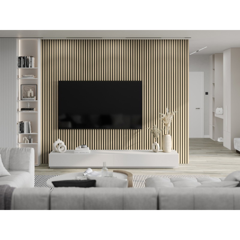 Mexen Lam-B fali panelek 275 x 30 cm, 4 mm-es HDF lap, technikai furnér, Homok Tölgyfa - S100-275307-3015-001