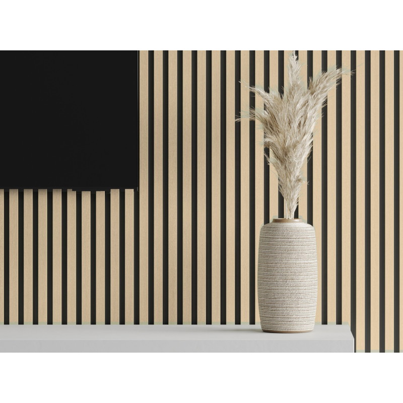 Mexen Lam-B fali panelek 275 x 30 cm, 4 mm-es HDF lap, technikai furnér, Homok Tölgyfa - S100-275307-3015-001