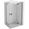 Mexen Mist H Duo nyíló zuhanykabint 105 x 115 cm, átlátszó, fekete - 8A5-105L-115P-70-00