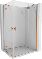 Cabină de duș cu uși batante Mexen Mist H Duo 75 x 120 cm, transparent, cupru periat - 8A5-075L-120P-65-00