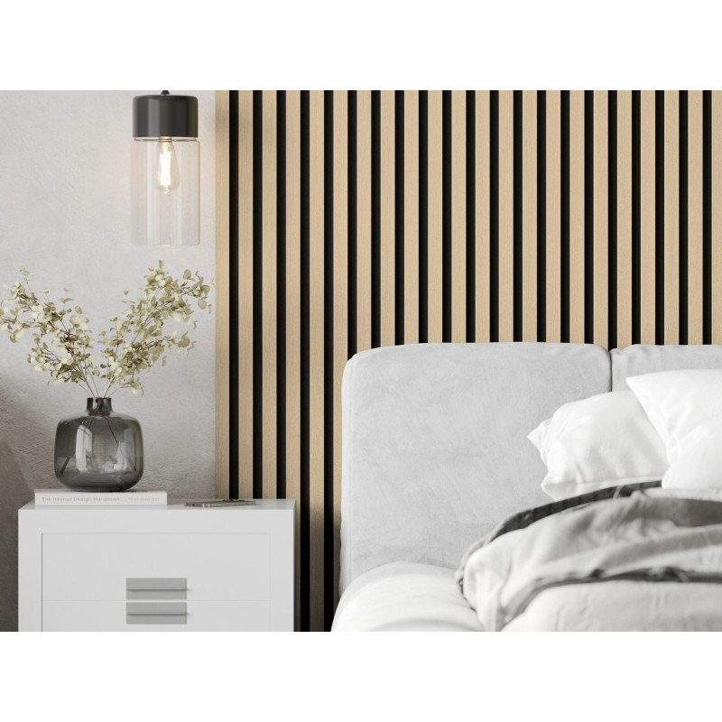 Mexen Lam-F lamele de perete acustice 275 x 30 cm, fetru 8 mm, furnir tehnic, Stejar Nisipos - S105-275307-3015-001