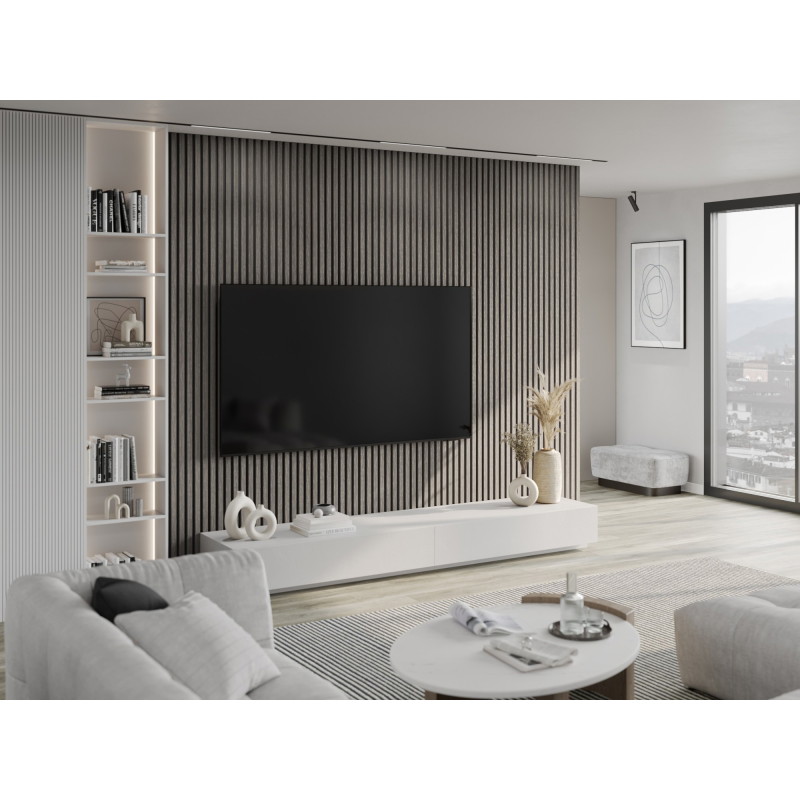 Mexen Lam-B fali falak 275 x 30 cm, 4 mm HDF lap, műszaki furnér, Ezüst Tölgy - S100-275307-3015-007