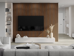 Mexen Lam-B falpanel lécek 275 x 30 cm, 4 mm HDF lemez, technikai furnér, Rubin Mahagóni - S100-275307-3015-013