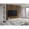 Mexen Lam-B falpanel fali 275 x 30 cm, HDF lap 4 mm, technikai furnér, Arany Teak - S100-275307-3015-014