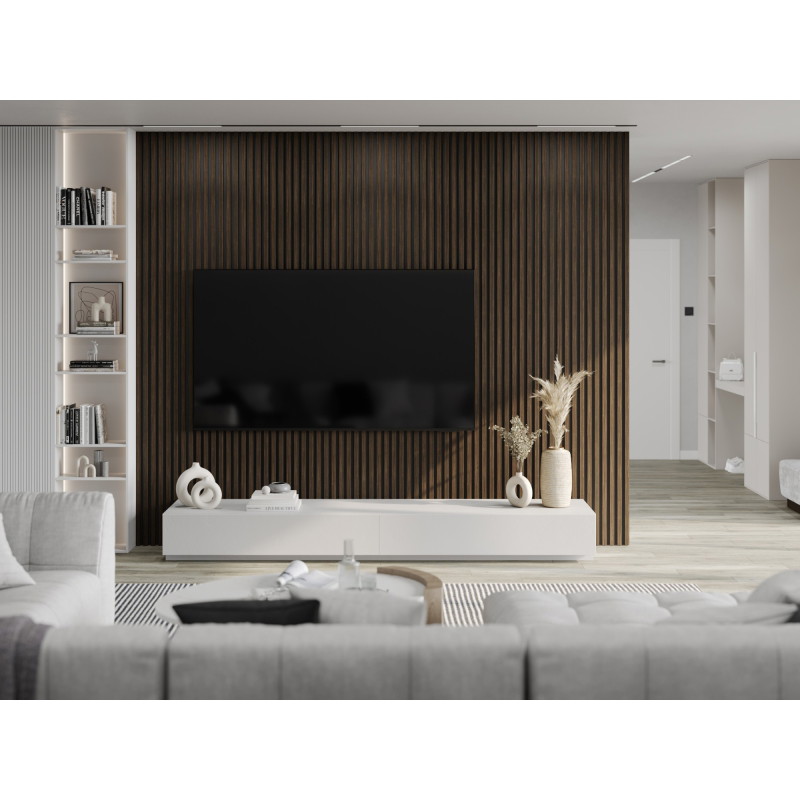 Mexen Lam-B fali falakra 275 x 30 cm, 4 mm HDF lap, technikai furnér, Égetett Dió - S100-275307-3015-024