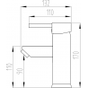 Mexen Lua baterie bideu cromată - 72820-00