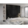 Mexen Lam-B fali panelek 275 x 30 cm, 4 mm HDF lemez, technikai furnér, Fekete Ezüst Tölgy - S100-275307-3015-025