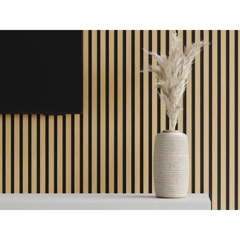 Mexen Lam-F lamelele de perete acustice 275 x 30 cm, fetru 8 mm, furnir tehnic, Stejar Auriu - S105-275307-3015-003