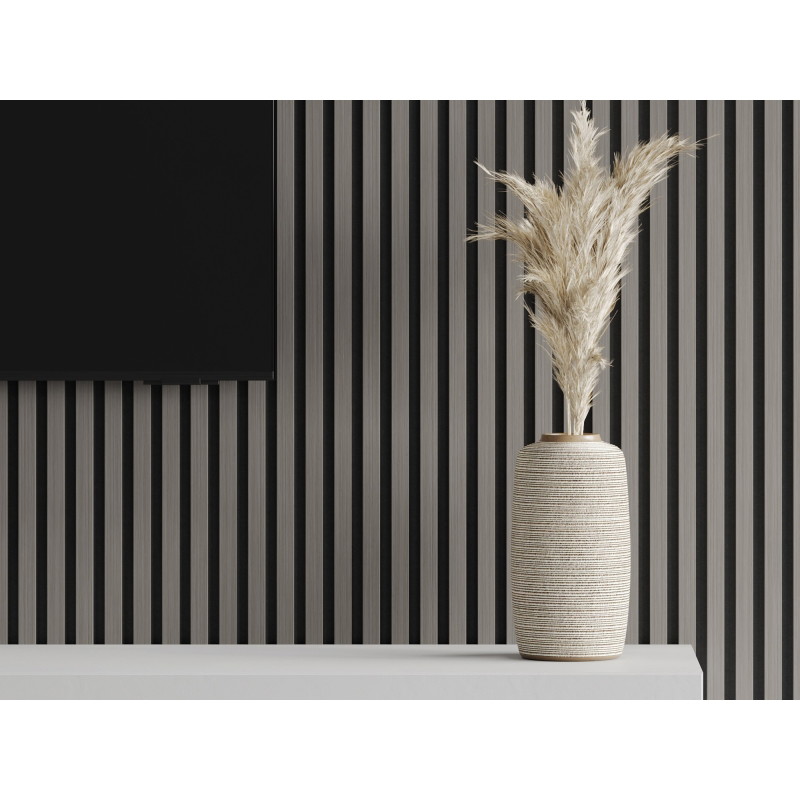 Mexen Lam-F lamele de perete acustice 275 x 30 cm, fetru 8 mm, furnir tehnic, Stejar Oțel - S105-275307-3015-006