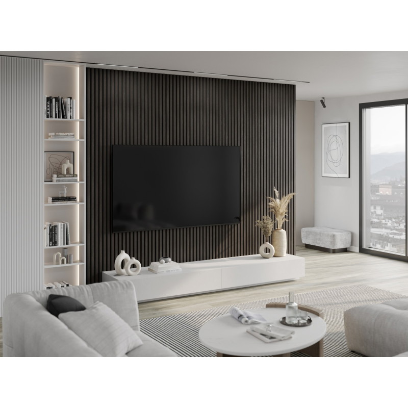 Mexen Lam-F lamele de perete acustice 275 x 30 cm, fetru de 8 mm, furnir tehnic, Nuc Argintiu - S105-275307-3015-009