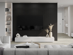 Mexen Lam-F lamele de perete acustice 275 x 30 cm, fetru 8 mm, furnir tehnic, Eban negru - S105-275307-3015-023
