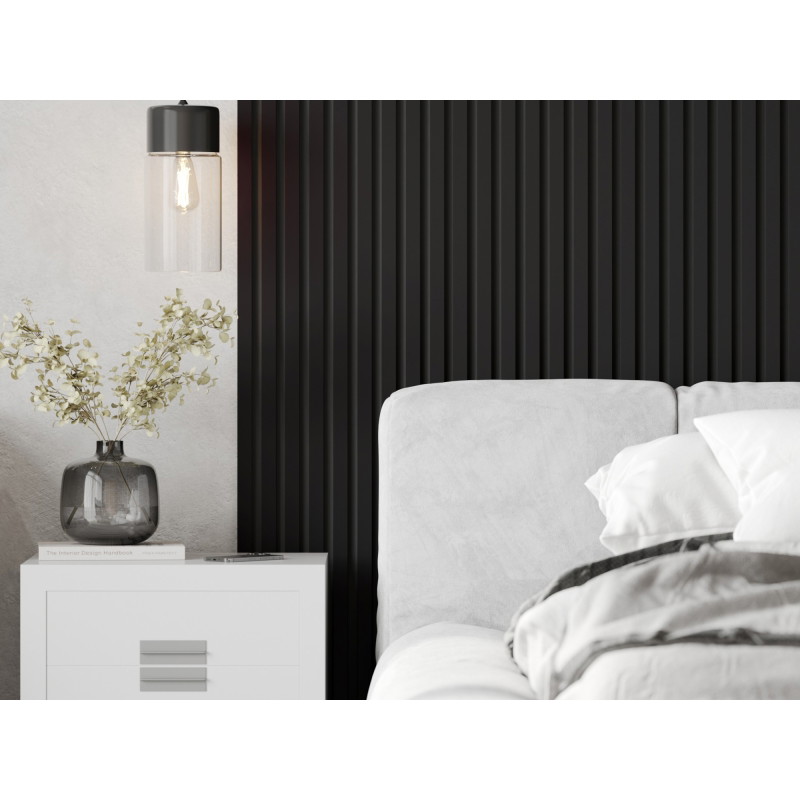 Mexen Lam-B lamele de perete 275 x 31,5 cm, placă HDF 4 mm, Negru Lucios - S100-275317-2812-055