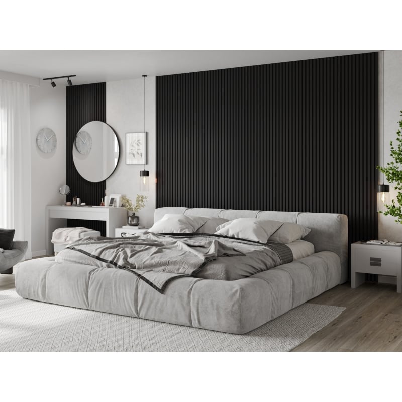 Mexen Lam-B fali lamellák 275 x 31,5 cm, 4 mm HDF lap, Fekete Fényes - S100-275317-2812-055