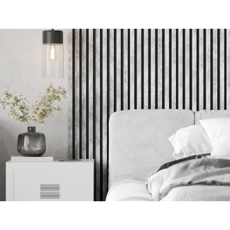 Mexen Lam-B fali panelek 275 x 31,5 cm, HDF lap 4 mm, Fehérített Tölgy - S100-275317-2812-064