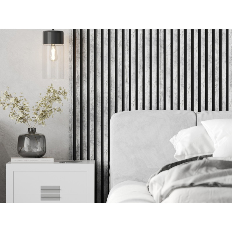 Mexen Lam-B lamele de perete 275 x 31,5 cm, placă HDF 4 mm, Stejar Alb - S100-275317-2812-064