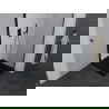 Mexen Pretoria cabină de duș cu uși batante 100 x 100 cm, transparentă, neagră + cadă Flat, neagră - 852-100-100-70-00-4070B