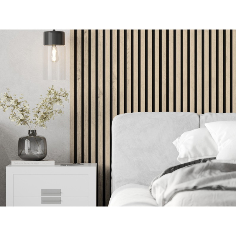 Mexen Lam-F lamele de perete acustice 275 x 31,5 cm, fetru 6 mm, Stejar Perlat - S105-275317-2812-058