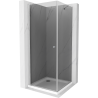 Mexen Pretoria cabină de duș oscilantă 70 x 70 cm, grafit, crom + cadă Flat - 852-070-070-01-40-4010
