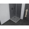 Mexen Pretoria cabina de duș pivotantă 70 x 70 cm, grafit, crom + cadă Flat - 852-070-070-01-40-4010