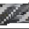 Mexen Pretoria cabină de duș cu balamale 70 x 70 cm, grafit, Crom + cadă pentru duș Flat - 852-070-070-01-40-4010