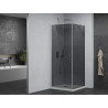 Mexen Pretoria cabina de duș pivotantă 70 x 70 cm, grafit, crom + cadă Flat - 852-070-070-01-40-4010