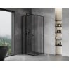 Mexen Mist T cabină de duș cu balamale stânga 70 x 70 cm, ramă neagră, neagră - 8A4T-070-070-70-70-L
