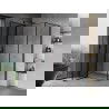 Mexen Mist T zuhanykabin ajtó balos 120 x 80 cm, fekete keret, fekete - 8A4T-120-080-70-70-L