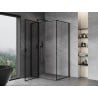 Mexen Mist T cabină de duș cu deschidere stângă 85 x 100 cm, ramă neagră, negru - 8A4T-085-100-70-70-L