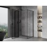 Mexen Mist T nyitható zuhanykabinet bal 85 x 100 cm, fekete keret, fekete - 8A4T-085-100-70-70-L