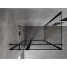 Mexen Mist T cabină de duș cu deschidere stângă 85 x 100 cm, ramă neagră, negru - 8A4T-085-100-70-70-L