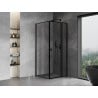 Cabină de duș Mexen Mist T dreapta 85 x 85 cm, cadru negru - 8A4T-085-085-70-70-P