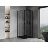Cabină de duș Mexen Mist T dreapta 85 x 85 cm, cadru negru - 8A4T-085-085-70-70-P