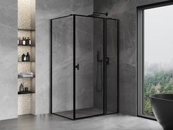 Mexen Mist T cabină de duș cu deschidere dreapta 120 x 90 cm, cadru negru, negru - 8A4T-120-090-70-70-P