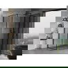 Mexen Mist T cabină de duș cu ușă pivotantă dreapta 70 x 95 cm, ramă neagră, negru - 8A4T-070-095-70-70-P