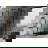 Mexen Mist T cabină de duș cu ușă pivotantă dreapta 70 x 95 cm, ramă neagră, negru - 8A4T-070-095-70-70-P
